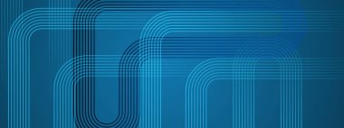 Posta, Arkaplan, Banner, Ad, Promo, Davetiye, Etc İçin Farklı Yönde Satırları Olan Mavi Soyut Sancak