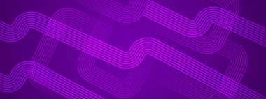 Mor Menekşe Banner Geometrik Çizgileri Soyut Fütürist Posta, Arkaplan, Banner, Ad, Promo, Davetiye, Etc