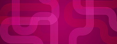 Pembe ve Kırmızı Soyut Banner Geometrik Çizgiler Posta, Arkaplan, Banner, Ad, Promo, Davetiye, Etc için İdeal