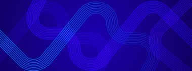 Posta, Arkaplan, Banner, Ad, Promo, Davetiye, Etc için Geometrik Çizgileri Tasarımı İdeal Mavi Soyut Sancak