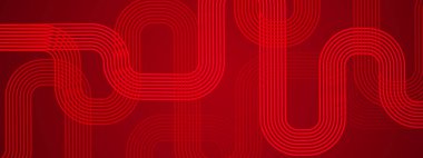 Kırmızı Soyut Banner Geometrik Çizgiler Posta, Arkaplan, Banner, Ad, Promo, Davetiye, Etc için İdeal