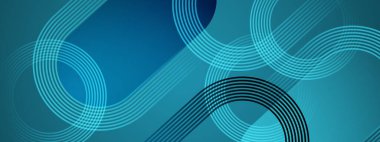 Posta, Arkaplan, Banner, Ad, Promo, Davetiye, Etc için Geometrik Çizgilerle Soyut Yeşil Sancak Tasarımı İdeal