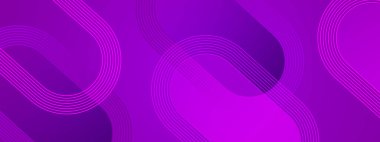 Mor Menekşe Banner Geometrik Çizgileri Soyut Fütürist Posta, Arkaplan, Banner, Ad, Promo, Davetiye, Etc