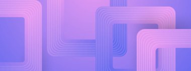 Mor Violet ve Pembe Bayrak Geometrik Çizgileri Soyut Fütürist İdeal Posta, Arkaplan, Banner, Ad, Promo, Davetiye, Etc