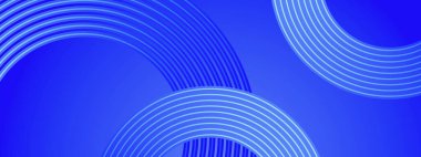 Posta, Arkaplan, Banner, Ad, Promo, Davetiye, Etc için Geometrik Çizgilerle Mavi ve Beyaz Sancak Tasarımı İdeal