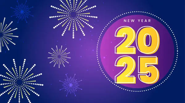 Mor Mor Mor Mor ve Sarı Modern Mutlu Yıllar 2025 Tasarım Arkaplanı