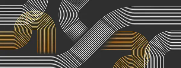 Siyah Beyaz ve Turuncu Soyut Sancaklı Parlayan Geometrik Çizgiler Posta, Arkaplan, Banner, Ad, Promo, Davetiye, Etc