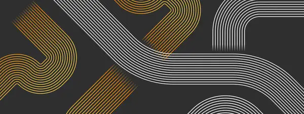 Siyah Beyaz ve Turuncu Vektör Soyut Modern Fütürist 3d Çizgi Afişi Posta, Arkaplan, Banner, Ad, Promo, Davetiye, Etc İçin İdeal Şekiller