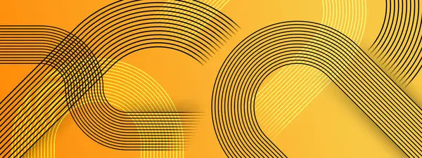 Siyah Beyaz ve Turuncu Sancak Geometrik Çizgiler Tasarımı Posta, Arkaplan, Banner, Ad, Promo, Davetiye, Etc için İdeal