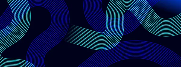 Mavi ve Siyah Arkaplan Posta, Arkaplan, Banner, Ad, Promo, Davetiye, Etc için Büyük Kavisli Satır İdeal
