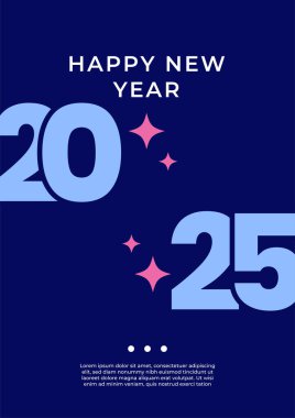 2025 Mavi ve Pembe Geometrik Kapaklı Poster Tasarımı Arkaplan