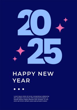 2025 Mavi ve Pembe Geometrik Kapaklı Poster Tasarımı Arkaplan