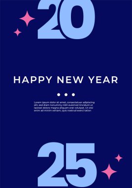 2025 Mavi ve Pembe Geometrik Kapaklı Poster Tasarımı Arkaplan