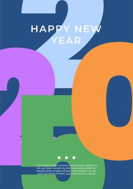 Renkli Düz 2025 Modern Kapak Posteri Tasarımı Arkaplanı