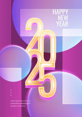 Mor Menekşe Pembe ve Beyaz 2025 Soyut Şekil Kapak Posteri Tasarımı Arkaplan