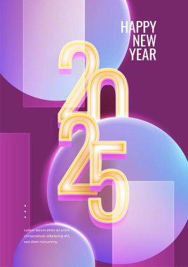 Mor Mor Mor Mor ve Sarı Soyut Teknoloji 2025 Kapak Posteri Tasarımı Arkaplan Tasarımı