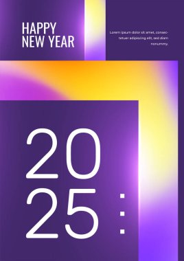 2025 Soyut Mor Pembe ve Sarı Geometrik Tasarım Arkaplanı