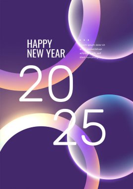 Mor Pembe ve Beyaz Soyut Geometrik Kapak 2025 Poster Tasarımı Arkaplan