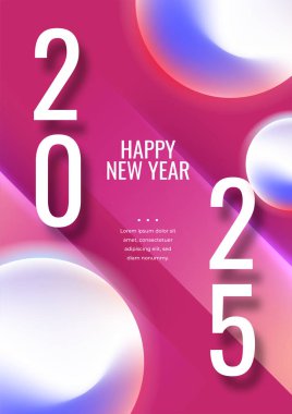 2025 Pembe ve Beyaz Dereceli Soyut Şekiller Kapağı