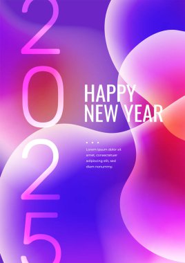 2025 Soyut Mor Pembe ve Mavi Geometrik Tasarım Arkaplanı