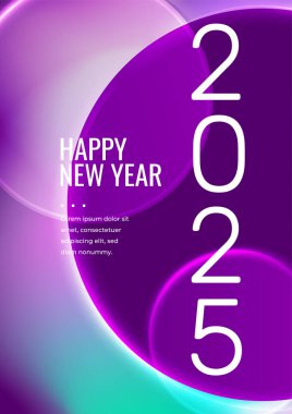 Mor Violet Green ve Beyaz Soyut Teknoloji 2025 Kapak Posteri Tasarımı Arkaplan Tasarımı