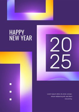 Mor Pembe ve Sarı 2025 Minimalis Modern Kapak Posteri Tasarımı