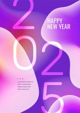 Mor Menekşe Pembe ve Beyaz Soyut Teknoloji 2025 Kapak Posteri Tasarımı Arkaplan Tasarımı