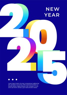 Renkli Yeni Yıl 2025 Flyer Şablonu