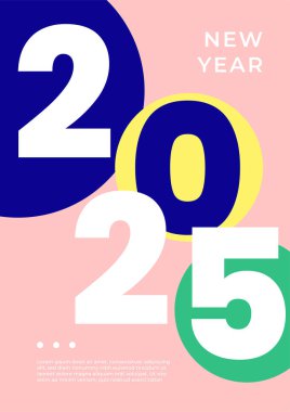 Renkli Soyut Modern 2025 Kapak Posteri Tasarımı Arkaplan