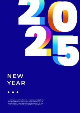 Renkli Minimalis 2025 Kapak Posteri Tasarımı Arkaplan