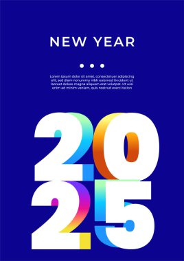 Renkli Yeni Yıl 2025 Flyer Şablonu