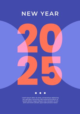 Soyut Kırmızı ve Mavi 2025 Geometrik Tasarım Arkaplanı