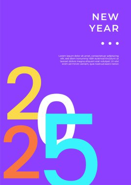 Renkli 2025 Soyut Şekil Kapağı Posteri Tasarımı Arkaplan