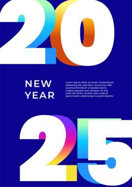 Renkli Yeni Yıl 2025 Flyer Şablonu