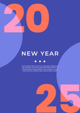 Soyut Kırmızı ve Mavi 2025 Geometrik Tasarım Arkaplanı