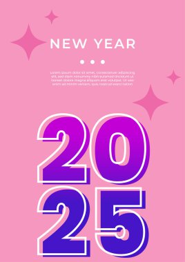 Mor Menekşe Pembe ve Beyaz 2025 Soyut Şekil Kapak Posteri Tasarımı Arkaplan