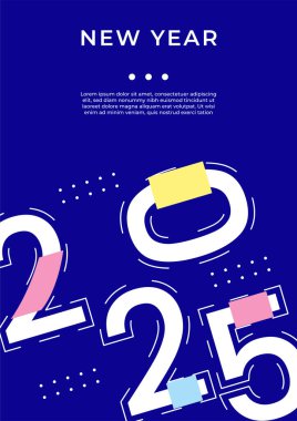 Mavi Pembe ve Sarı Soyut Teknoloji Kapağı 2025 Poster Tasarımı Arkaplan Koleksiyonu