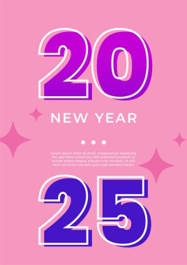 Mor Mor Mor Pembe ve Beyaz Minimalis 2025 Kapak Poster Tasarımı Arkaplan