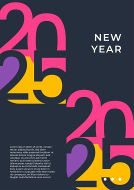 Renkli Minimalis 2025 Kapak Posteri Tasarımı Arkaplan