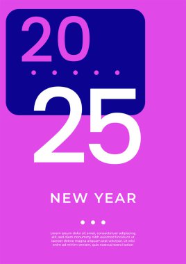 Pembe Mavi ve Beyaz 2025 Soyut Şekil Kapağı Poster Tasarımı Arkaplan