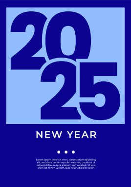 Mavi Minimalis 2025 Kapak Posteri Tasarımı Arkaplan