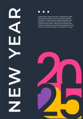Renkli 2025 Geometrik Kapak Posteri Tasarımı Arkaplanı