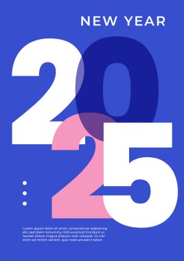 Mavi Pembe ve Beyaz 2025 Modern Yıllık Rapor Şablonu