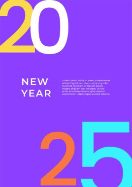 Renkli 2025 Soyut Şekil Kapağı Posteri Tasarımı Arkaplan