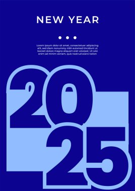 Mavi Minimalis 2025 Kapak Posteri Tasarımı Arkaplan