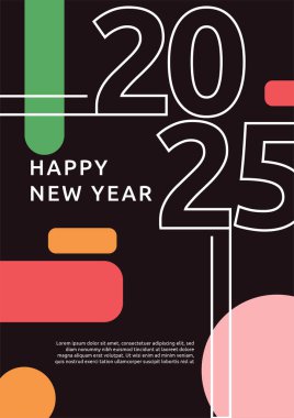 Renkli Soyut Modern 2025 Kapak Posteri Tasarımı Arkaplan