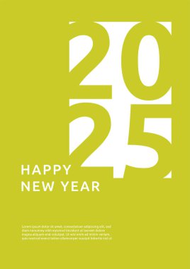 Yeşil ve Beyaz Minimalis 2025 Kapak Posteri Tasarımı Arkaplan