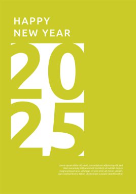 Yeşil ve Beyaz Minimalis 2025 Kapak Posteri Tasarımı Arkaplan