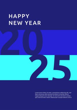 Soyut Mavi ve Beyaz 2025 Geometrik Tasarım Arkaplanı