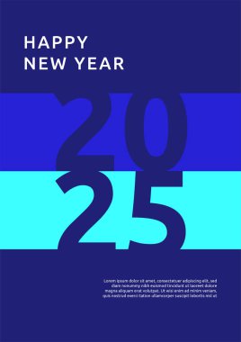 Soyut Mavi ve Beyaz 2025 Geometrik Tasarım Arkaplanı